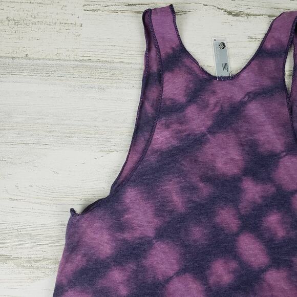 NWOT American Apparel Custom Purple Bleach Tie Dye Diagonal Box Tank Top Size XS - Picture 8 of 11